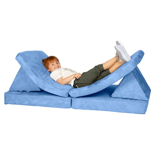 Huddle Kids Foam Modular Play Couch Blue