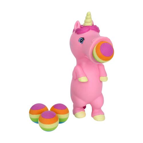  Hog Wild Unicorn Pink Popper Soft Foam Ball Shooter Indoor/Outdoor Fun Toy