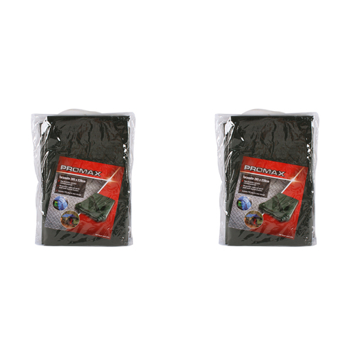 2PK Pro Max 285x220cm Tarpaulin w/ PVC Bag - Dark Green