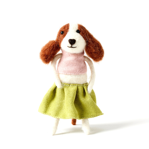 Jiggle & Giggle Wool/Polyfoam Tutti Felt Dog Figurine 11cm