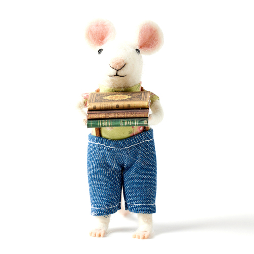 Jiggle & Giggle Wool/Polyfoam Rosie Felt Mouse Figurine 12cm