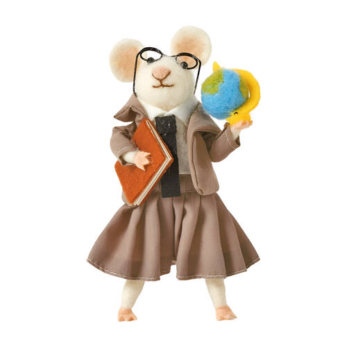 Pilbeam Living Agatha Felt Mouse Handmade Home/Office Decor Figurine 13.5cm