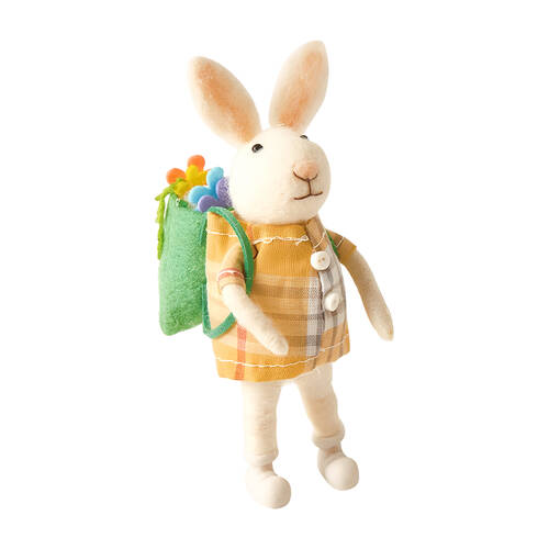 Pilbeam Living Edgar Felt Rabbit Handmade Home/Office Decor Figurine 13.5cm