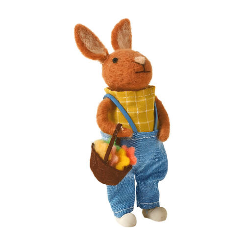 Pilbeam Living Peter Felt Rabbit Handmade Home/Office Decor Figurine 11cm