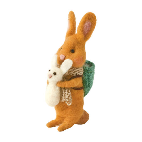 Pilbeam Living Gerty Felt Rabbit Handmade Home Decoration Figurine 14cm