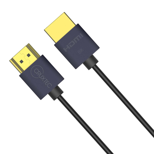 Cruxtec Ultra-thin HDMI 2.1 8K Male to Male Cable 1m - Black