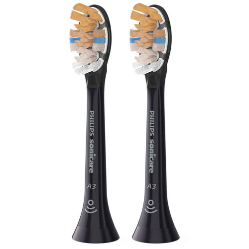 2PK Philips Sonicare A3 Premium All In One Electric Toothbrush Replacement Heads Black