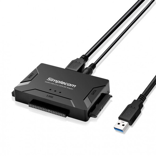 Simplecom USB 3.0 to 2.5"/3.5"/5.25" SATA IDE Male Adapter/Connector