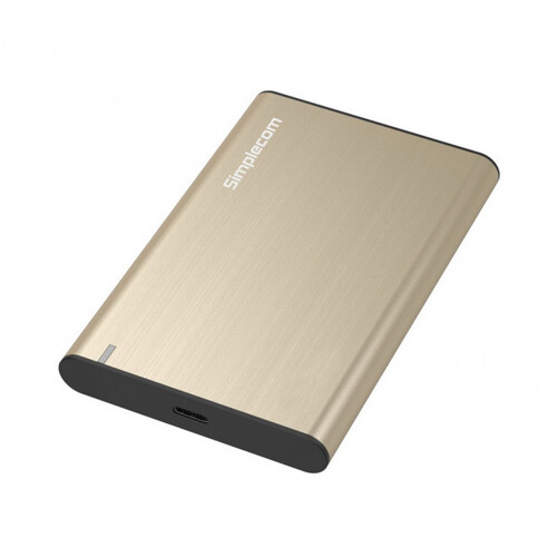Simplecom SE221 Aluminium Enclosure For 2.5'' SATA HDD/SSD to USB 3.1 - Gold