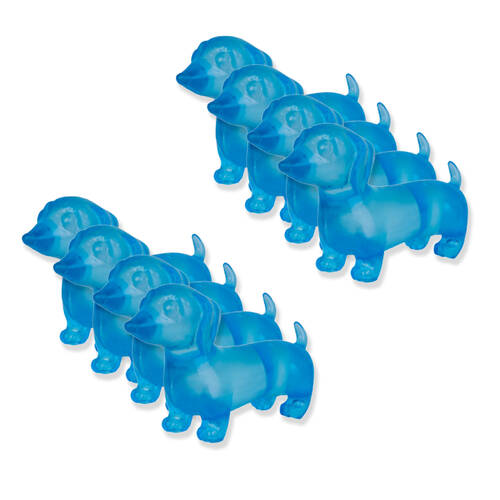 8PK Smooshos Super Squeeze Dachshund Soft Compact Multi-Coloured Squishy Toy Assorted