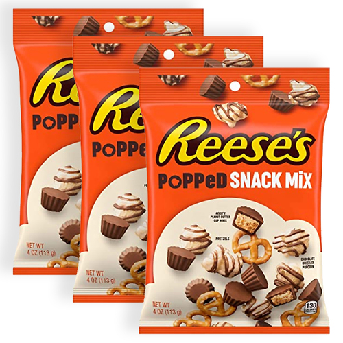 3PK Reese's Popped Snack Mix Bag 113g