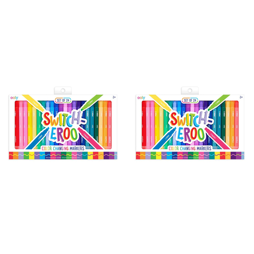 2x 24pc Ooly Switch-eroo Colour Changing Marker Set 3y+