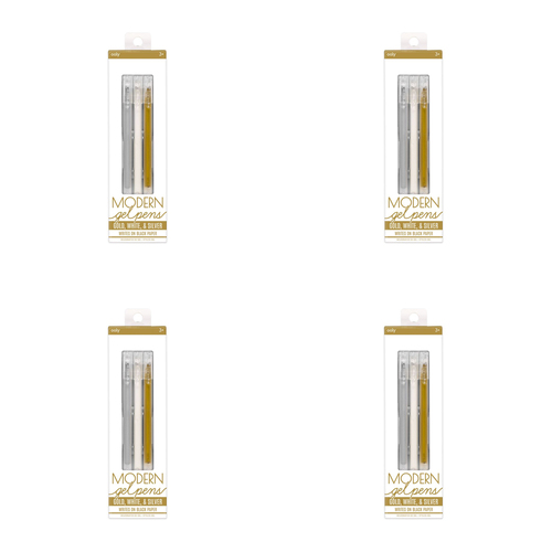 4x 3pc Ooly Modern Metallic Gel Pens Writing Stationery 3y+