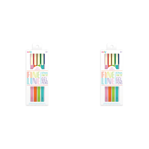 2x 6pc Ooly 0.7mm Fine Tip Line Gel Pens Writing Stationery 6y+