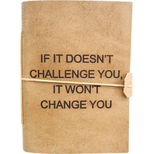 LVD Challenge You Leather/Paper 18cm Notebook - Brown
