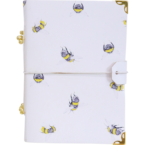 LVD Leather Notebook Writing Stationery 18x13cm - Bumble Bee