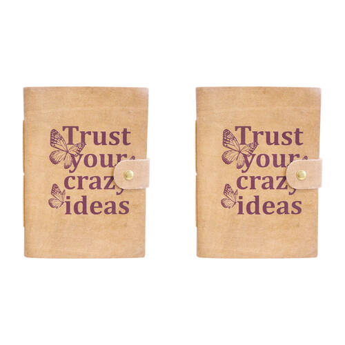 2PK LVD Leather Cover Paper Notebook Writing Journal 18x13cm Crazy Ideas