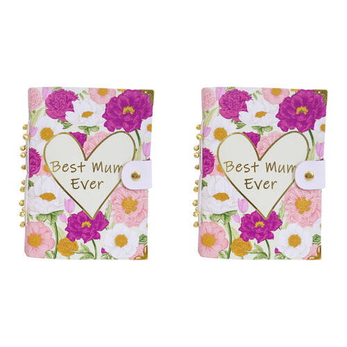 2PK LVD Leather Notebook Writing Stationery 18x13cm - Best Mum