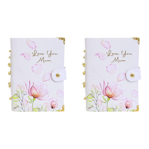 2PK LVD Leather Notebook Writing Stationery 18x13cm - Love Mum