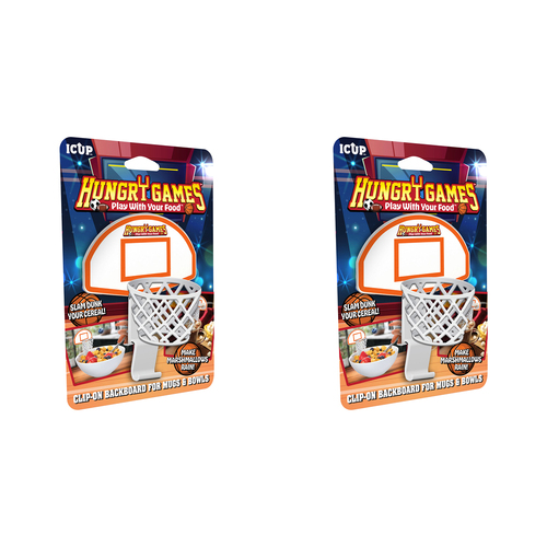 2PK iCUP Inc Hungry Games Clip-On Backboard For Mugs & Bowls
