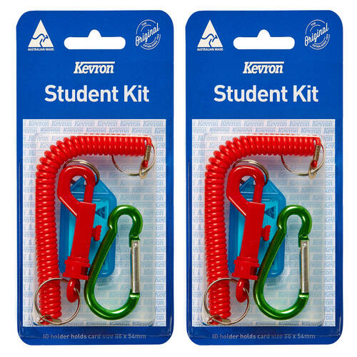 2x 4pc Kevron Card Holder Student Kit - Assorted Colour