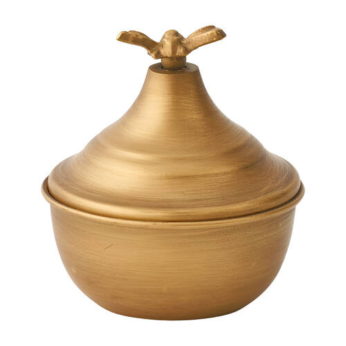 Pilbeam Living Bee Trinket Box/Jewellery Box Bedroom Decor Metal Gold 11cm