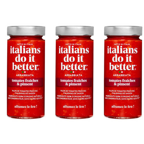 3PK Hot Shots Italians Do It Better Arrabbiata Herbs & Spices 290g Cooking Seasoning