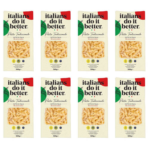 8PK Hot Shots Italians Do It Better Wheat Fusilli Pasta Noodle 500g