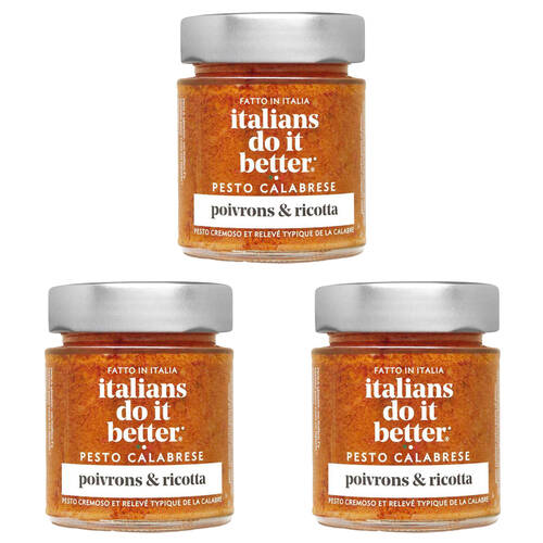 3PK Hot Shots Italians Do It Better Pesto Alla Calabrese 135g Cooking Seasoning