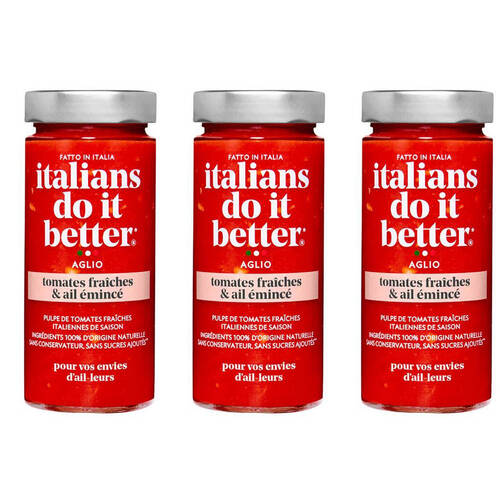 3PK Hot Shots Italians Do It Better Aglio Herbs & Spices 290g Cooking Seasoning