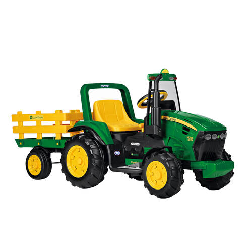 John Deere 12V Heavy Duty Tractor & Trailer Powered Ride-On Kids Toy 7y+