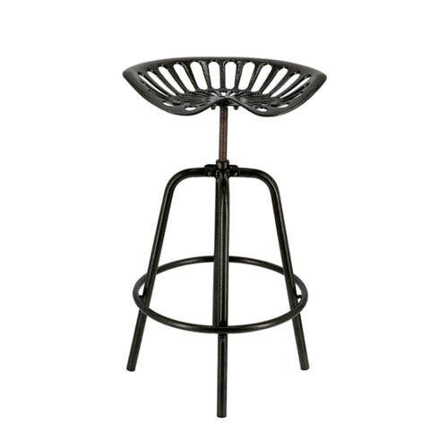 Esschert Design Metal Barstool Kitchen/Dining Chair Height Adjustable Black