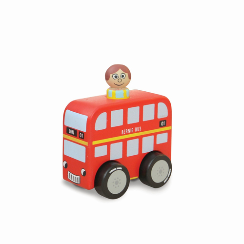 Indigo Jamm 10.5cm Mini Bernie Bus Kids Wooden Vehicle Toy18m+