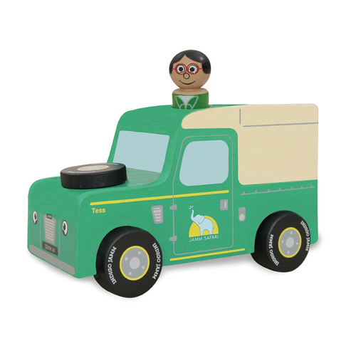 Indigo Jamm 11cm Mini Tess SUV Kids Wooden Vehicle Toy 18m+