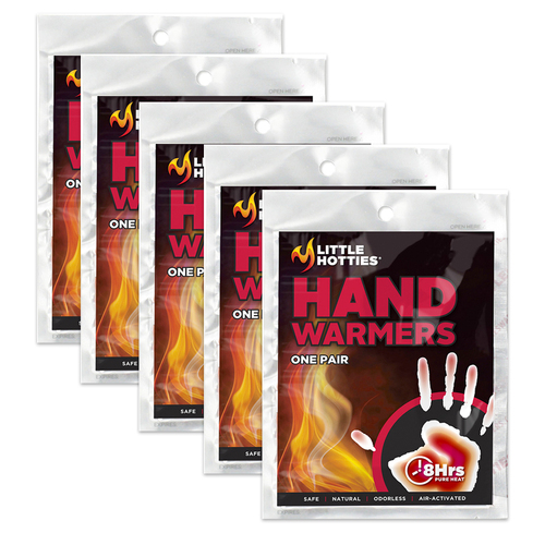 5 Pairs Little Hotties Hand Warmers 8hrs Pure Heat Air-Activated