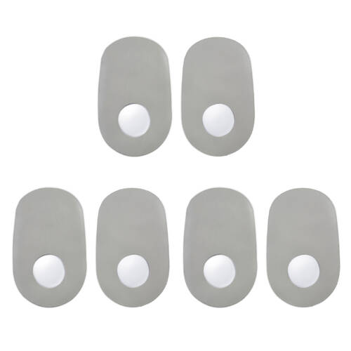 3PK SofSole Gel Heel Pad Shoe Cushion Insert Slim Pair Grey