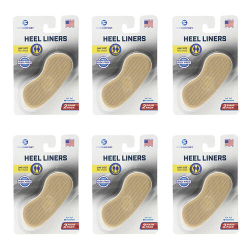 6PK Sof Comfort Foam Heel Support Liner Insole Shoe Insert One Size Fits Most