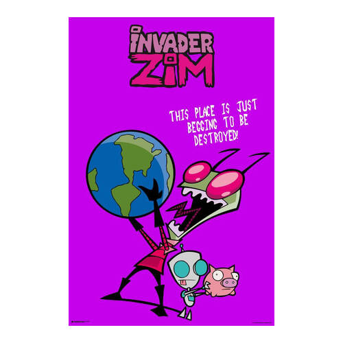 Invader Zim The World Poster 91.5x61cm Kids Room Decor