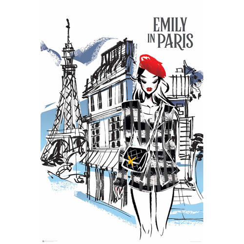 Emily in Paris Sketch Poster 91.5x61cm Home/Room Decor
