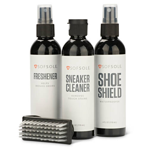 4pc SofSole Sneaker Care Cleaner/Waterproofer/Freshener/Brush Kit