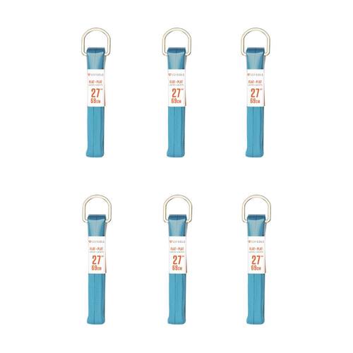 6PK SofSole Athletic Flat Sport Shoe 27" Laces - Aqua