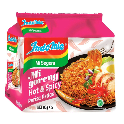 5PK 400g Indomie Mi Goreng - Hot n Spicy
