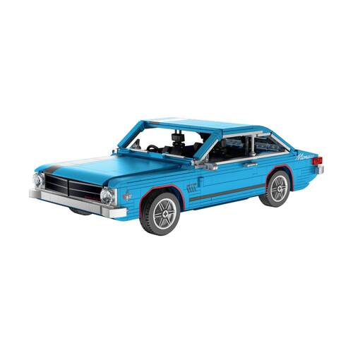 960pc Holden HK Monaro 1968 Car Model Building Toy Set 6y+ Blue