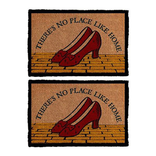 2PK The Wizard Of Oz No Place Like Home Door Mat