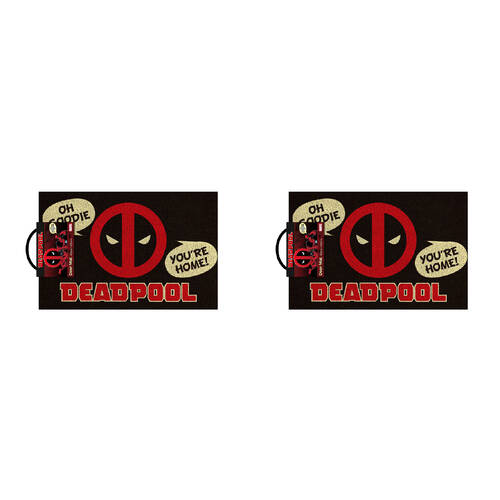 2PK Marvel MCU Deadpool Oh Goodie Doormat 40x60cm Home Frontdoor Mat