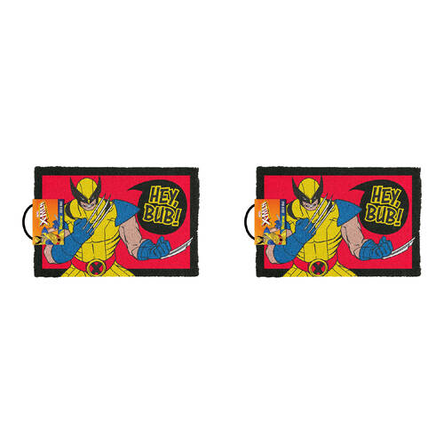 2PK Marvel Comics Wolverine Hey Bub Doormat 40x60cm Home Frontdoor Mat