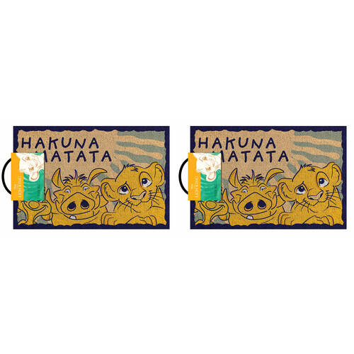 2PK Disney The Lion King Hakuna Matata Collectors Doormat 62 x 40cm