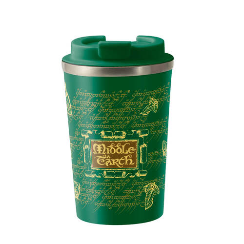 Lord of the Rings Middle Earth Insulated Metal Travel Drinking Mug 350mL Green