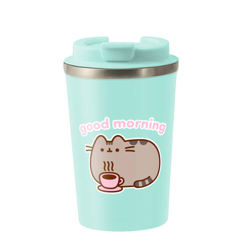 Pusheen Sweet Insulated Metal Travel Drinking Mug 350mL Light Blue