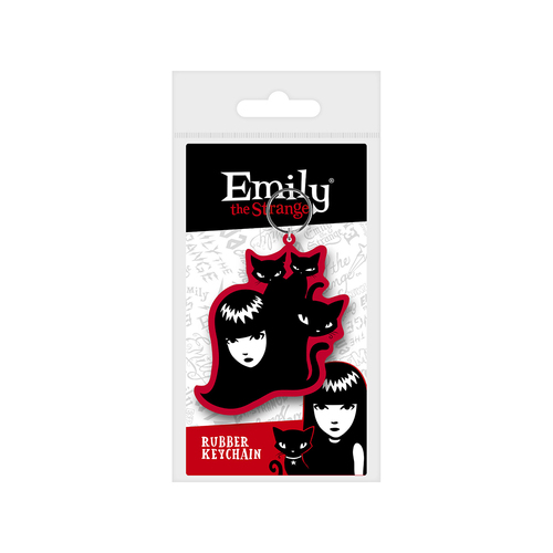 Emily The Strange and Cats Adult Alternative Cartoon Novelty Keyring Set 
